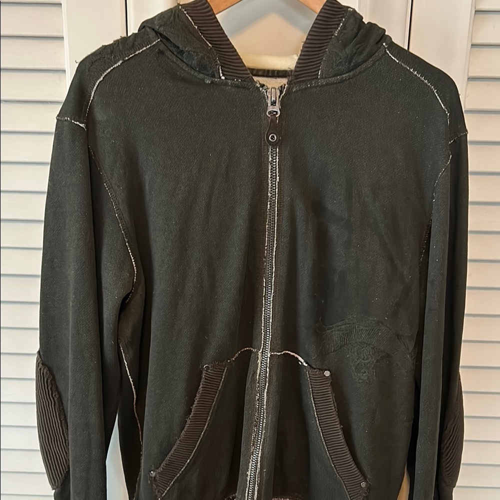 Triple Five Soul Green Zip Up Sweater